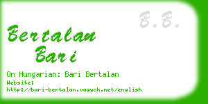 bertalan bari business card